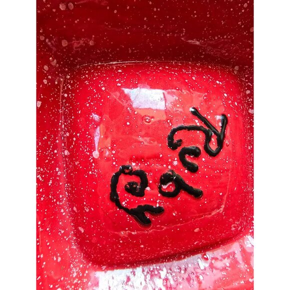 Multicolor Ruby Ceramic Dish Cheese and Dip Tray Beautiful and Heavy Made in Ita - Picture 5 of 8